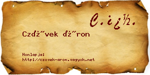 Czövek Áron névjegykártya